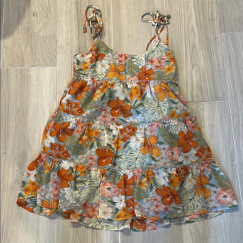 Floral Tiered Mini Dress